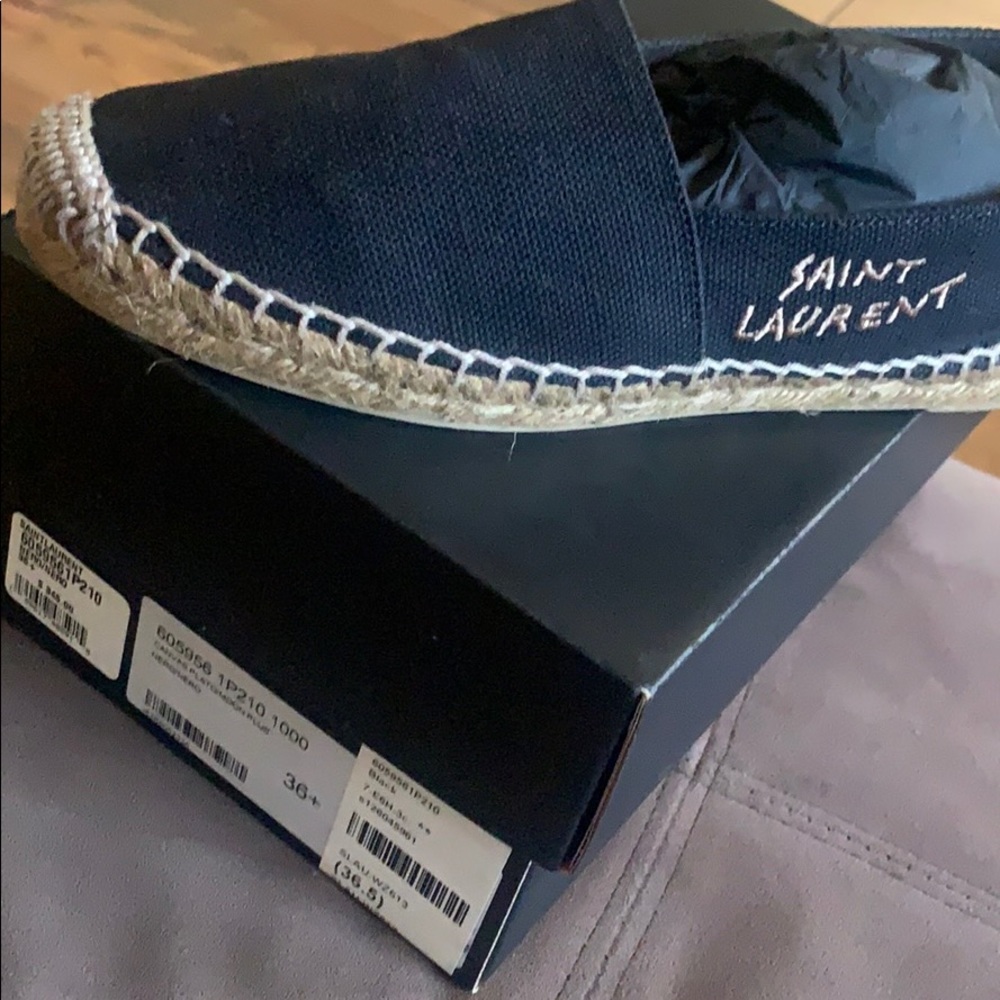 Saint Laurent signature espadrilles